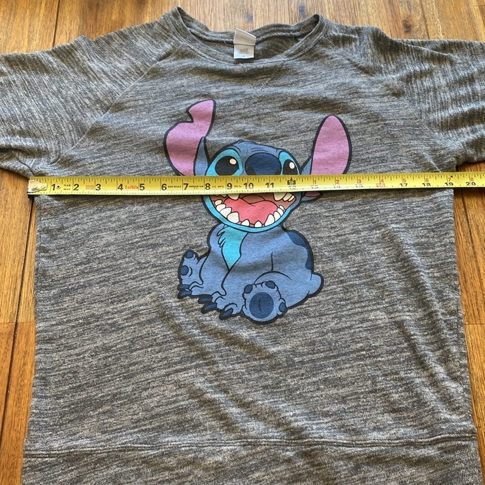 Disney Stitch Gray Sweatshirt. From Lilo & Stitch. Size S. Lightweight. - Picture 11 of 15